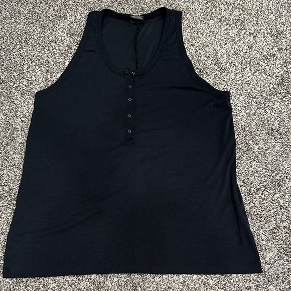 Nike Black Sleeveless Tank with Button Accents - Picture 1 of 9